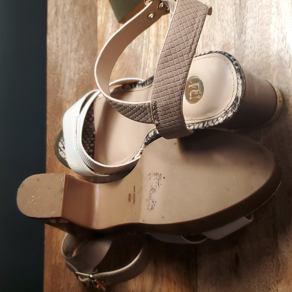 Platform Python And Gold Plate Open Toe Clog - image 7